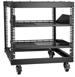 VEVOR 9U 4 Post Open Frame Server Rack Network Enclosure 23''-40'' Adjustable