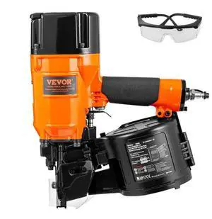 VEVOR CN83N Coil Siding Nailer 2" to 3-1/4" 15 Degree Pneumatic Nail Gun