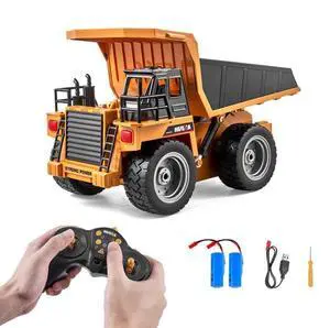 VEVOR Christmas Gift! RC Remote Control Dump Truck Toy Construction Vehicle Toy 9CH 1:18 Scale