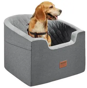 VEVOR Dog Booster Car Seat Pet Car Seat for Small Medium Dog up to 55 lbs Gray