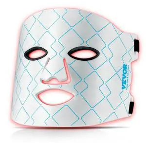 VEVOR Red Light Therapy Mask 7-Color LED Face Mask Light Therapy with 850nm NIR