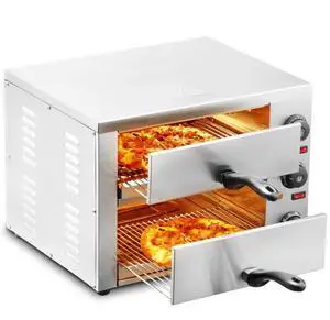 VEVOR Electric Countertop Pizza Oven 12" Adjustable Temperature 0-120Min Timer