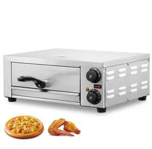 VEVOR Electric Countertop Pizza Oven 12" 1500W Adjustable Temp 0-120Min Timer