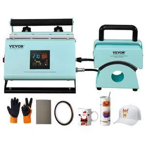 VEVOR 2 in 1 Tumbler and Hat Heat Press Machine Heat Machine for Caps Hats Mugs