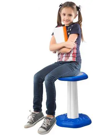 VEVOR Kids Wobble Chair, Active Chair with Sponge Cushion, Wobble Stool Improves Focus, Posture and Calm Children, Ideal for Schools and Home, Age 7-14, Blue