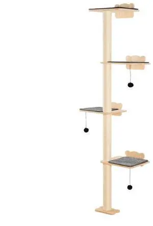 VEVOR Wall Mounted Cat Shelves Tree with Platform Tree-Shaped Cat Furniture Set