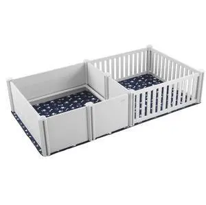 VEVOR Dog Whelping Box 93.3 x 48.4 x 18.1in Dual Zone PVC with Rails Pee Pad VEVOR Dog Whelping Box 93.3 x 48.4 x 18.1in Dual Zone PVC with Rails Pee Pad