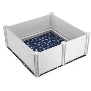 VEVOR Dog Whelping Box 48 x 48 x 18.1in PVC with Rails Pee Pad for Dogs Puppies