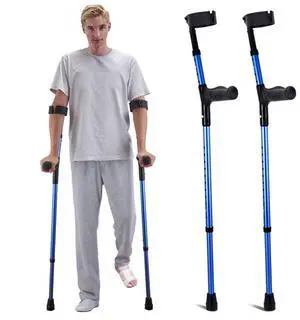 VEVOR Forearm Crutches Aluminum Walking Crutches with Adjustable Height & Cuffs