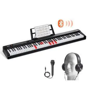VEVOR 88 Key Digital Piano Keyboard Semi Weighted Full Size Electric Portable