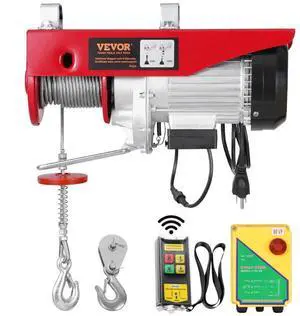 VEVOR Electric Hoist Crane Winch 1760 lbs with 328 ft Wireless Remote Control