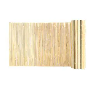 VEVOR Natural Bamboo Slat Screening Privacy Bamboo Slat Fence 3 ft H x 19.6 ft L