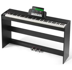 VEVOR  88 Key Fully Weighted Digital Piano Dual Keyboard Simple Cabinet Bracket