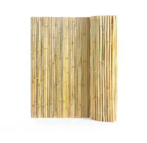 VEVOR Natural Rolled Bamboo Fence Bamboo Panel 4 ft H x 6 ft L x 0.75 in D.