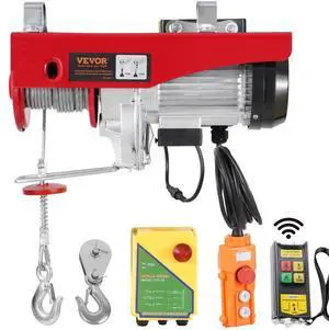 VEVOR  Electric Hoist Crane Winch 2200 lbs 328 ft Wireless & 14 ft Wired Remote