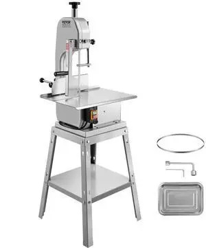 VEVOR 850W Commercial Electric Meat Bandsaw Stainless Steel Bone Sawing Machine