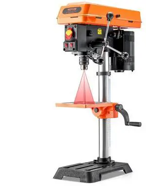 VEVOR  10in Benchtop Drill Press Tabletop Drilling Machine 610-2800RPM Adjustable