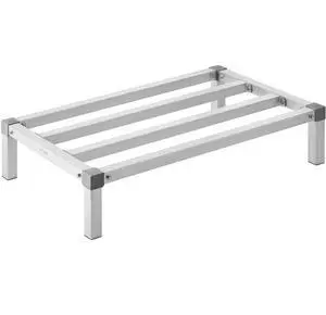 VEVOR Aluminum Dunnage Rack, 36 x 20 Commercial Food Floor Rack, 8 Off the Floor, 1000 lbs Capacity All-Welded Aluminum Storage Rack, for Storage in Restaurants, Kitchens, Garages and Vehicles