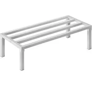 VEVOR Aluminum Dunnage Rack, 48 x 20 Commercial Food Floor Rack, 12 Off the Floor, 1800 lbs Capacity All-Welded Aluminum Storage Rack, for Storage in Restaurants, Kitchens, Garages and Vehicles