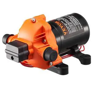 VEVOR 12V Diaphragm Pump 1.8GPM 6.81 L/min 3-Chamber Water Pump Pressure Switch