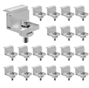 VEVOR Solar Panel Z Mounting Bracket 35-50mm Adjustable Bracket End Clamps 20PCS