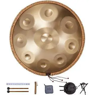 VEVOR Handpan Drum 22 in 9 Notes D Minor Steel Hand Drum with Mallets for Adult