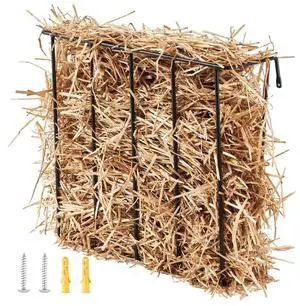 VEVOR Livestock Hay Feeder 24 Gallons Wall Mounted Goat Hay Rack for Horses