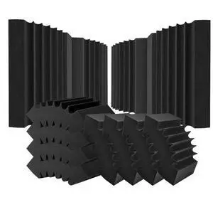 VEVOR Acoustic Foam Panels 4 Pack 16.5 x 6.3 x 12 in Adhesive for Wall Ceiling