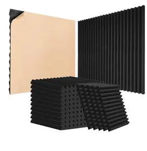 VEVOR Acoustic Foam Panels 48 Pack 12 x 12 x 1 in Adhesive for Wall Ceiling