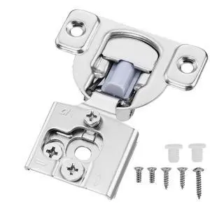 VEVOR Cabinet Hinges, 60 Packs Partial Overlay Kitchen Cabinet Door Hinges, 105 Degree Opening Angel Soft Close Concealed Cupboard Hinges for Framed Cabinet Type, with Mounting Screws