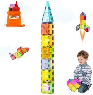 VEVOR Magnetic Tiles Magnetic Building Toy 32 PCS Magnet Blocks for Kids 3D Set