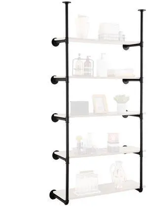 VEVOR Industrial Pipe Shelf 5 Tier 2PCS 9.84in W Wall-Mount Planks NOT Included