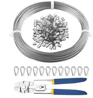 VEVOR T304 Stainless Steel Cable 1/16" 7x7 Steel Wire Rope 66 ft Cable Railing