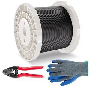 VEVOR T316 Stainless Steel Cable 1/8" 7x7 Steel Wire Rope 500 ft Cable Railing