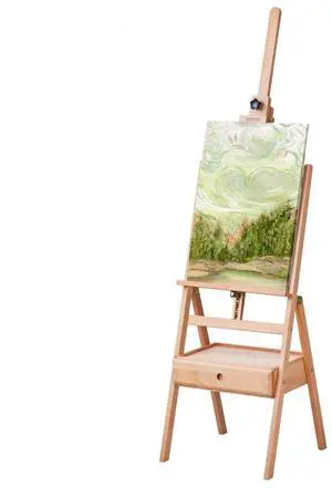 VEVOR Studio H-Frame Easel Holds Canvas Art up to 36" Beechwood Artists Easel