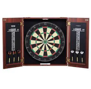 VEVOR Dartboard and Cabinet Set Official Size Complete Accessory Steel Tip Dart