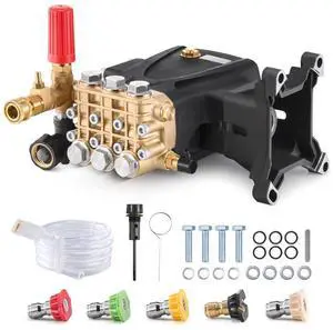 VEVOR Pressure Washer Pump 1" Shaft Horizontal Triplex Plunger 4200 PSI 4.2GPM
