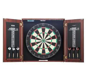 VEVOR Dartboard and Cabinet Set Official Size Complete Accessory Steel Tip Dart