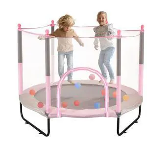 60" Trampoline for Kids Mini Toddler Trampoline with Net Indoor Outdoor
