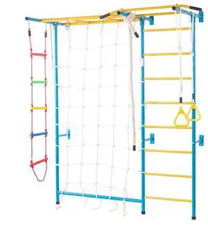 Wall Gym for Kids 7 in 1 Steel Indoor Kids Gym for Exercise Climbing Toys