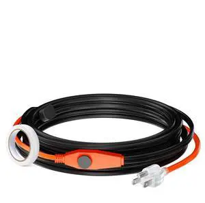 VEVOR Pipe Heating Cable 24FT 7W/FT Heat Tape for Pipes with Built-in Thermostat