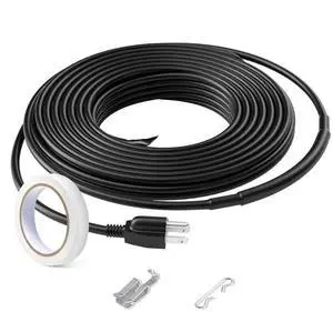 VEVOR Self-Regulating Pipe Heating Cable 12FT 5W/FT Heat Tape for Pipes Roof