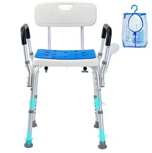 VEVOR 400lbs Shower Chair Bath Stool Seat Height Adjustable for Bathtub Shower