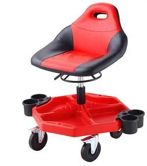 VEVOR Rolling Garage Stool 300LBS Adjustable Mechanic Work Shop Seat w/Casters