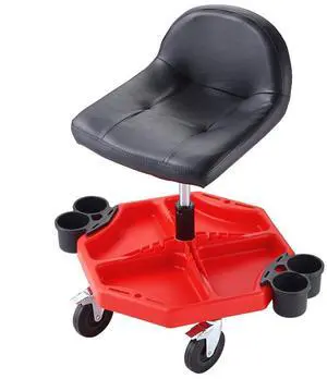VEVOR Mechanics Swivel Seat 300 LBS Rolling Work Stool Height Adjustable Seat
