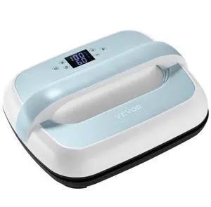 VEVOR Heat Press Machine 12 x 10 in Portable Heat Transfer Machine Blue+White