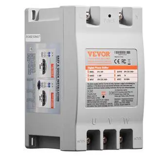 VEVOR 3 Phase Converter 2HP 7A 220V Single to 3 Phase 220V-240V Input/Output