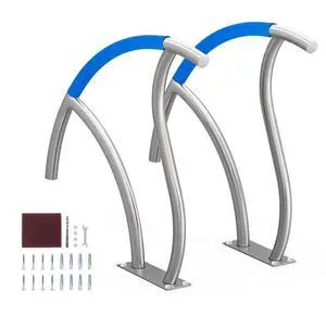 Pool Handrail 2 PCS 30x30in Stainless Steel with Base Plate for Spas