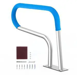Pool Handrail 32 x 23 inch Stainless Steel with Base Plate for Spas