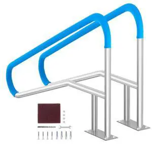 VEVOR Pool Handrail 2 PCS 55 x 32 inch Stainless Steel with Base Plate for Spas